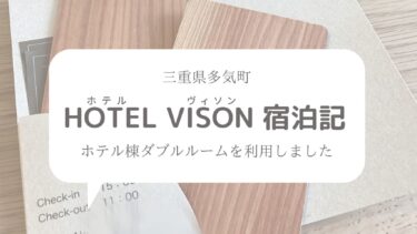 【多気】VISON(ヴィソン)のホテルに泊まりました！ダブルルームはこんな感じ！！